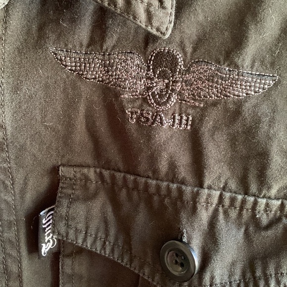 🌟🌟🌟 Truth Soul Armor black 100% cotton jacket with front pockets size large - Picture 2 of 8